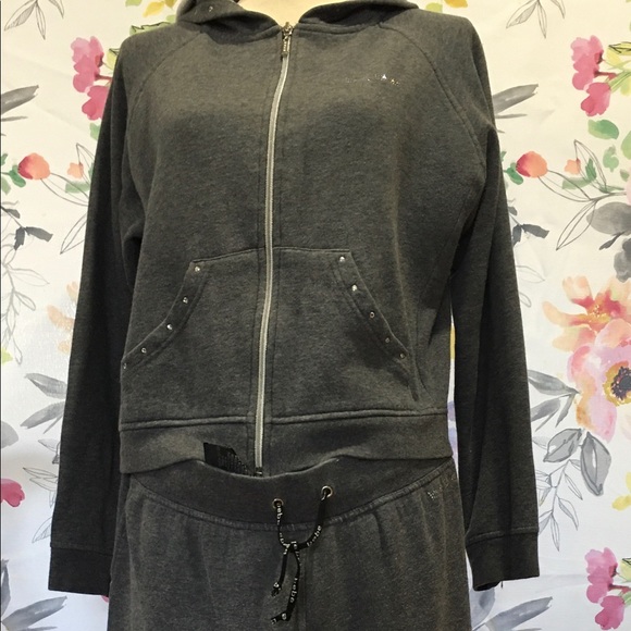 Bebe Womens Jacket and Pants Set with Rhimestones - Picture 2 of 11